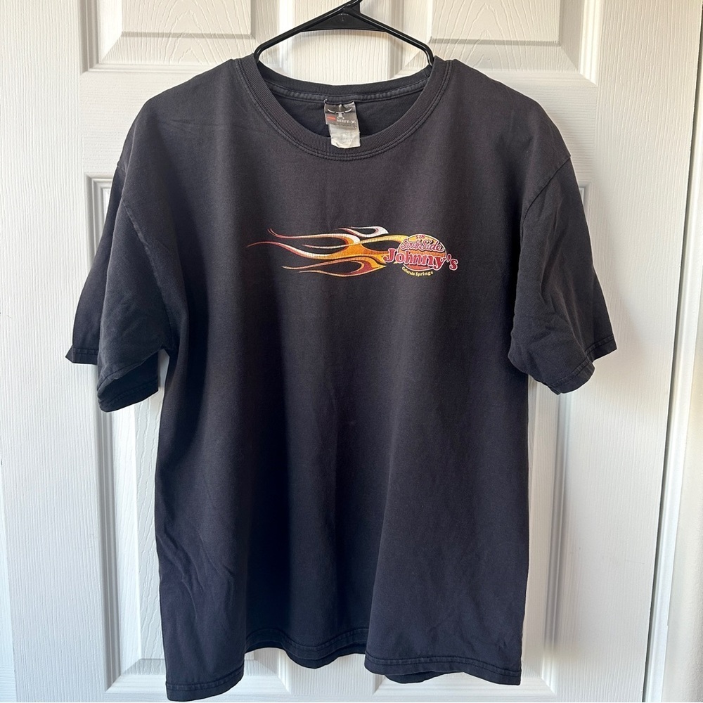 Vintage 90s South Side Johnny’s Biker T-Shirt, Hanes Beefy-T, Mechanic Style